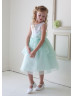 Satin Organza Double Layered Flower Girl Dress
